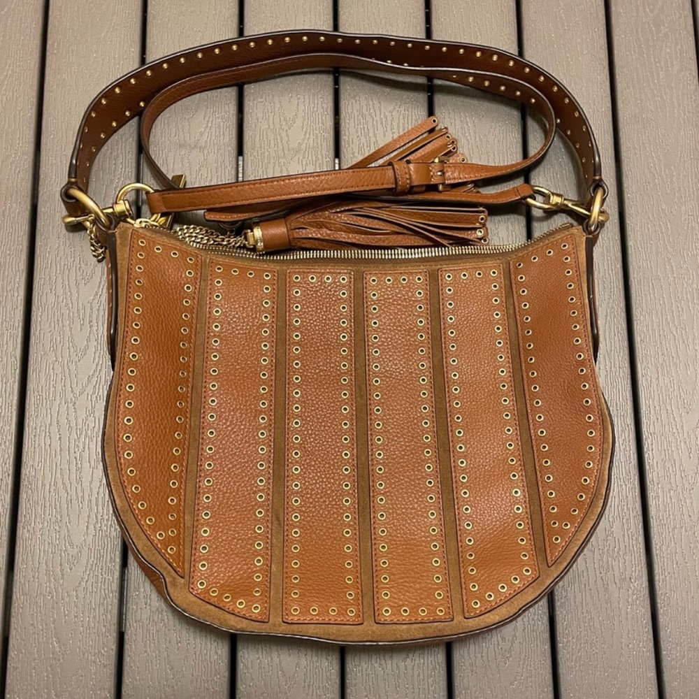Michael Kors Women's  Guitar Strap Purse | Brooklyn Grommet | Tassel - Picture 4 of 16
